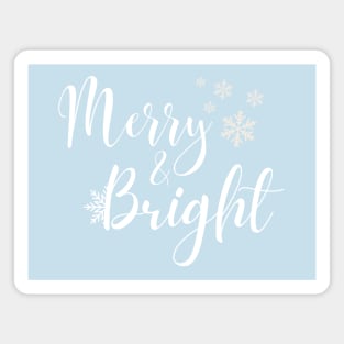 merry and bright - christmas holiday Magnet